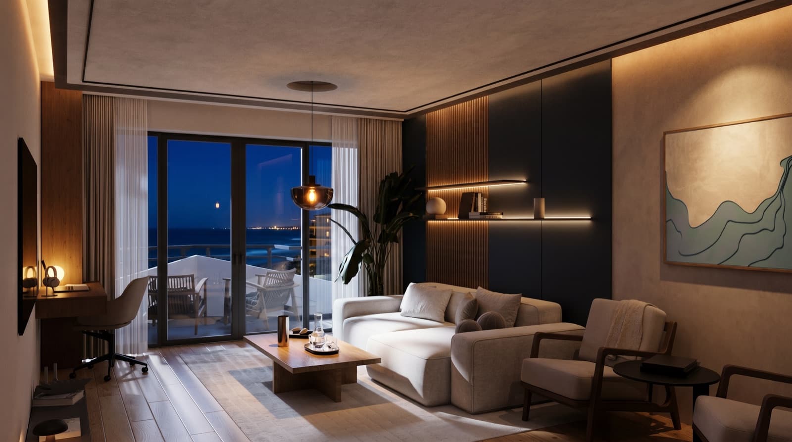 Изглед към общите пространства на KAVATSI Residence
